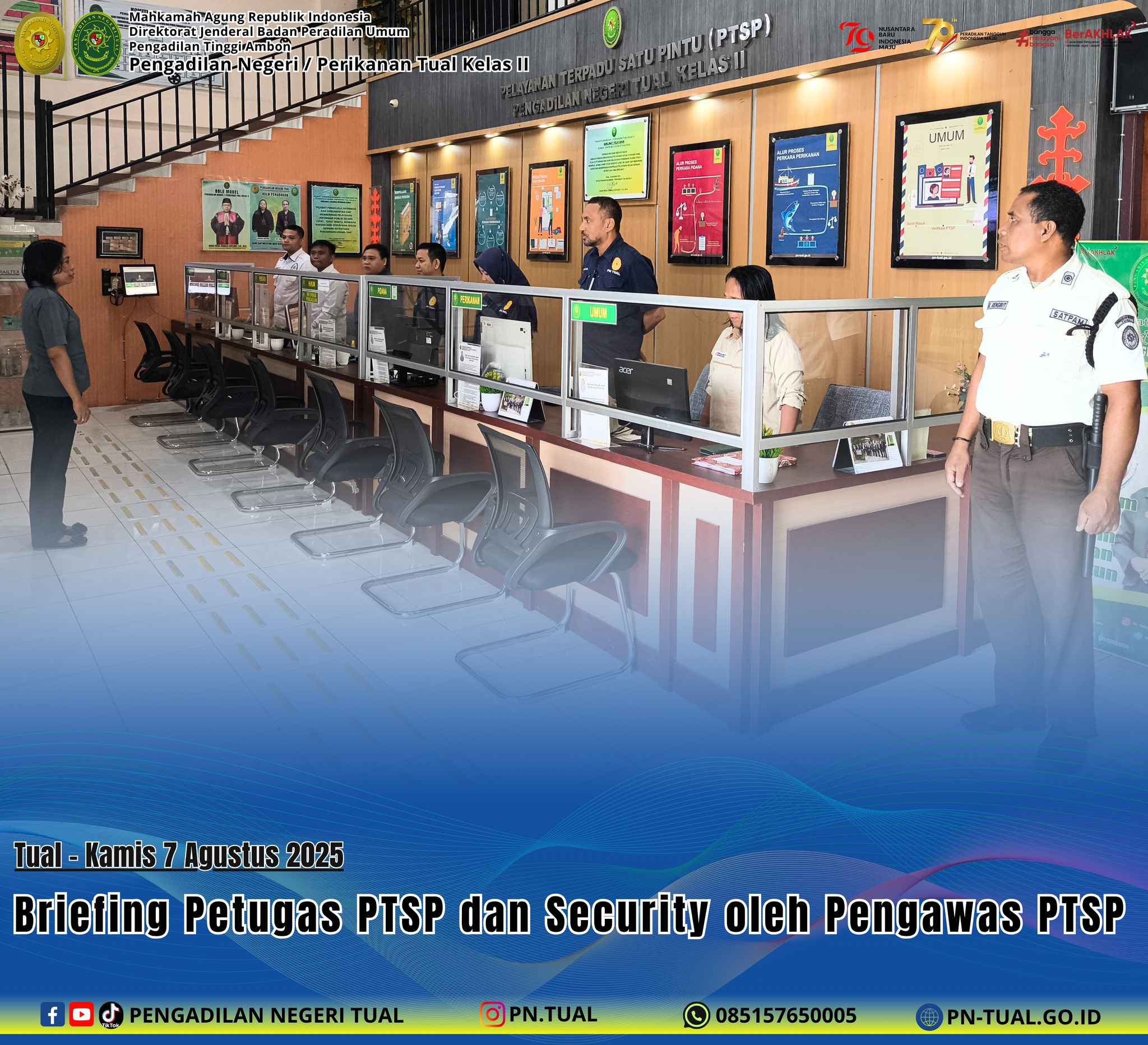 Briefing Pagi bersama Petugas PTSP dan Security