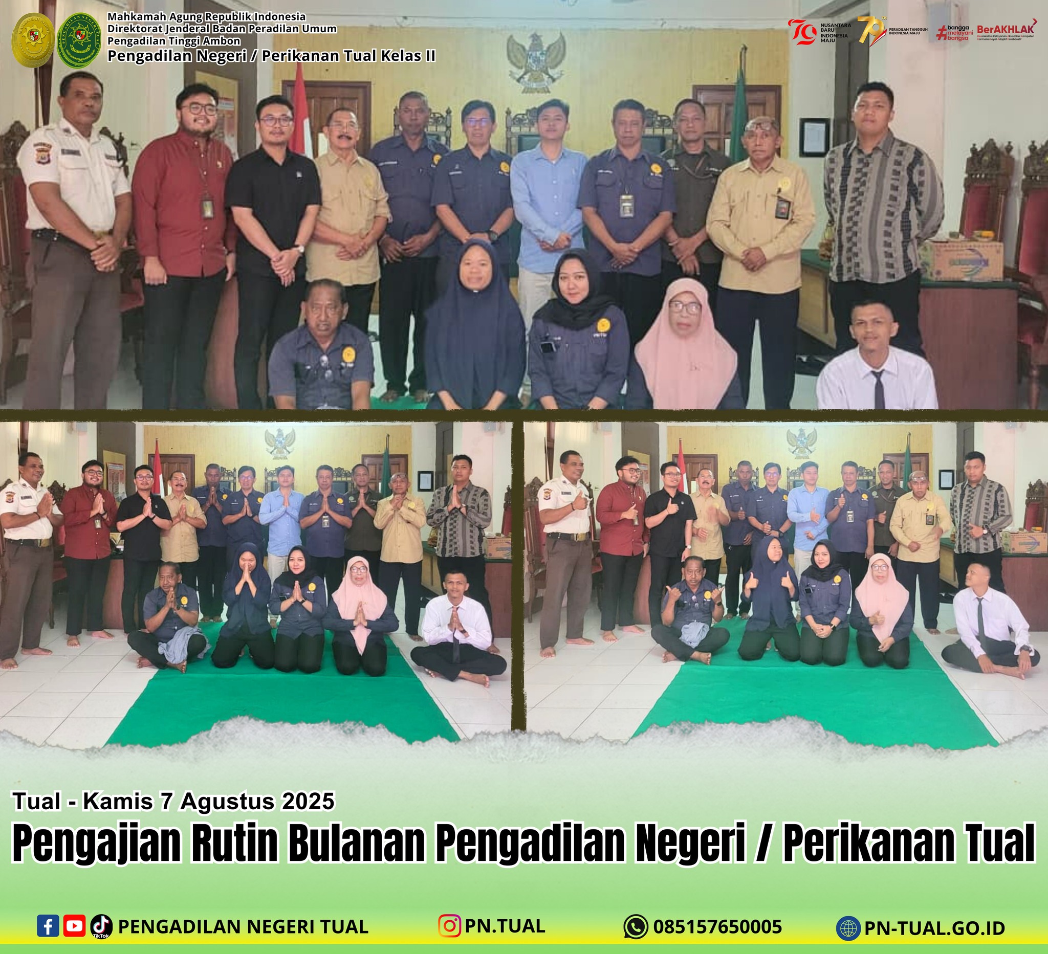 dilaksanakan Pengajian Rutin Bulanan Pengadilan Negeri Perikanan Tual