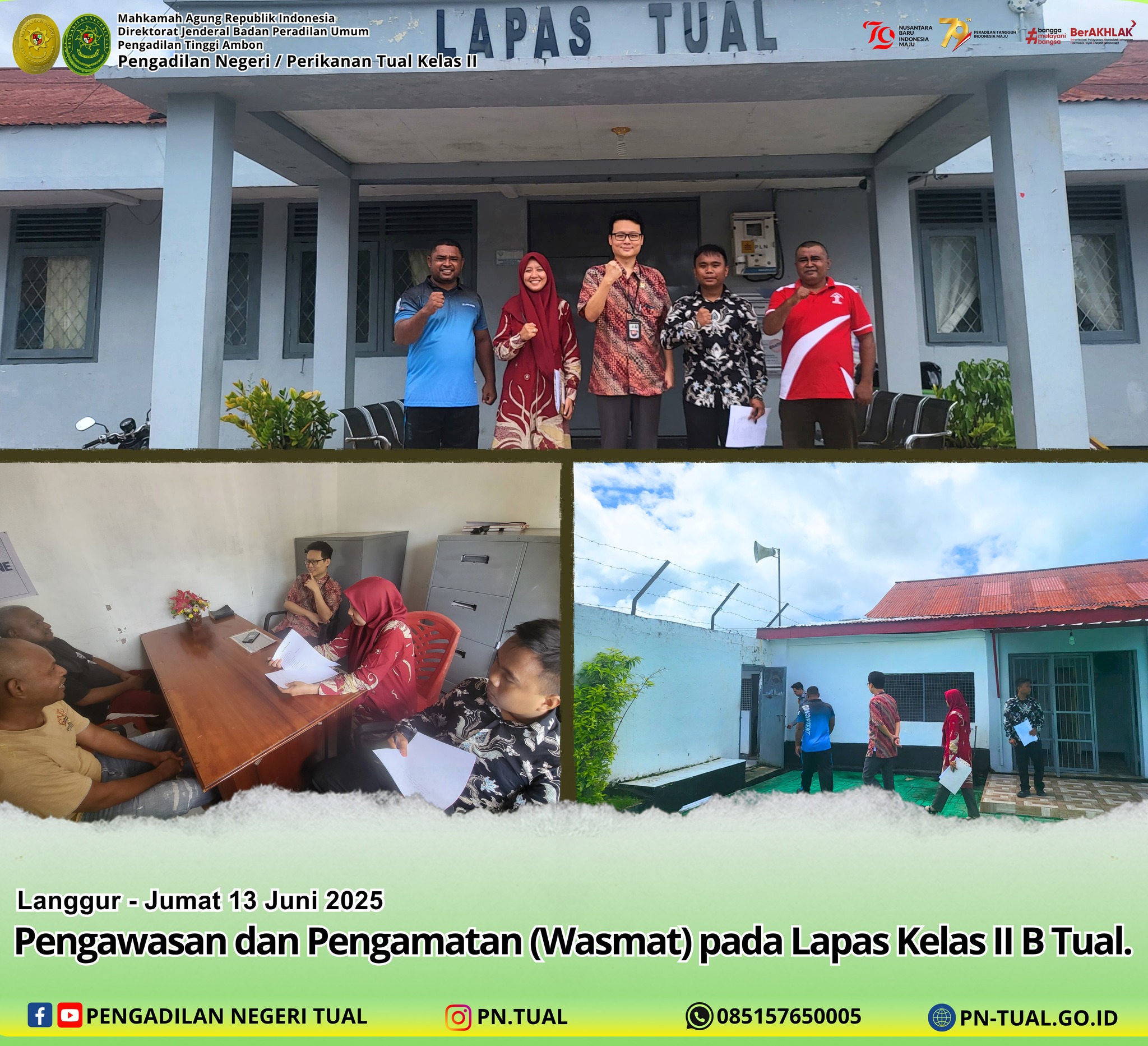 kegiatan Pengawasan dan Pengamatan Wasmat pada Lapas Kelas II B Tual