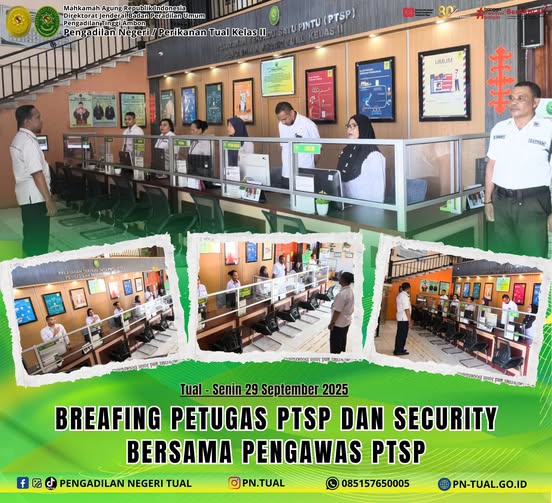 Briefing Pagi bersama Petugas PTSP dan Security