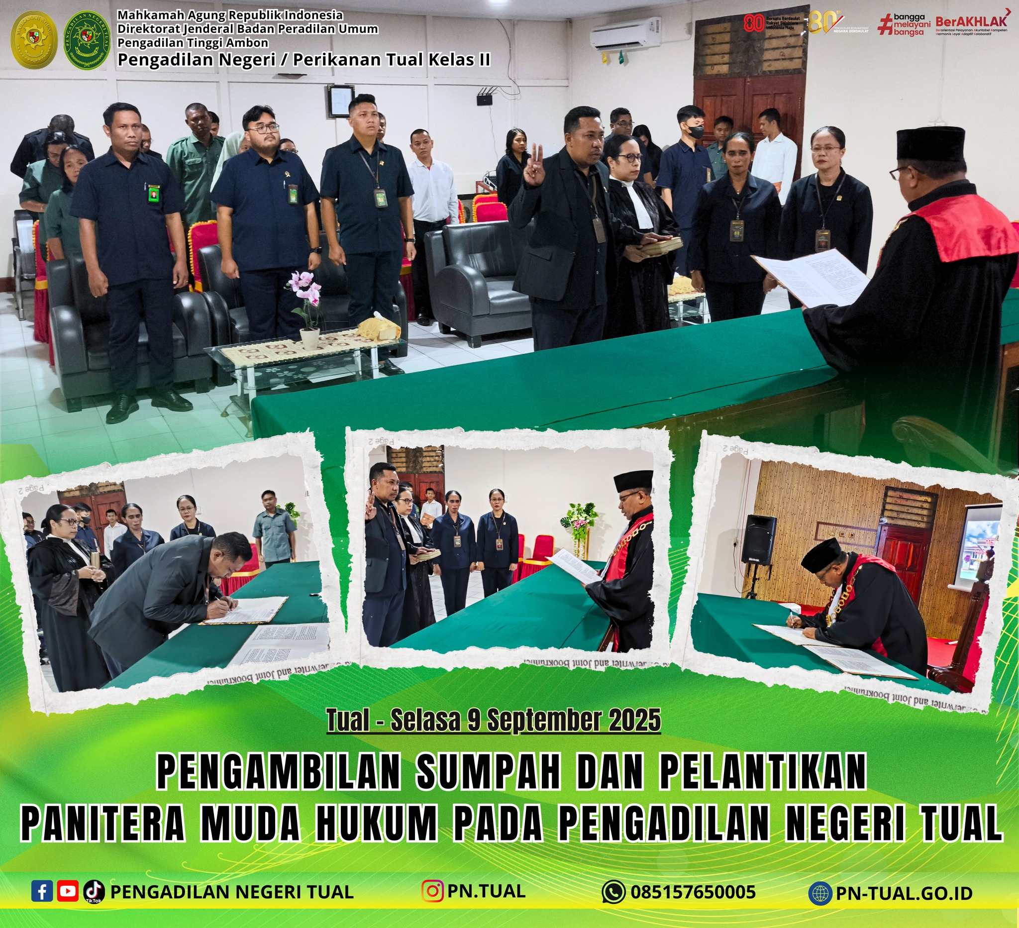 Pengambilan Sumpah dan Pelantikan Panitera Muda Hukum 11zon