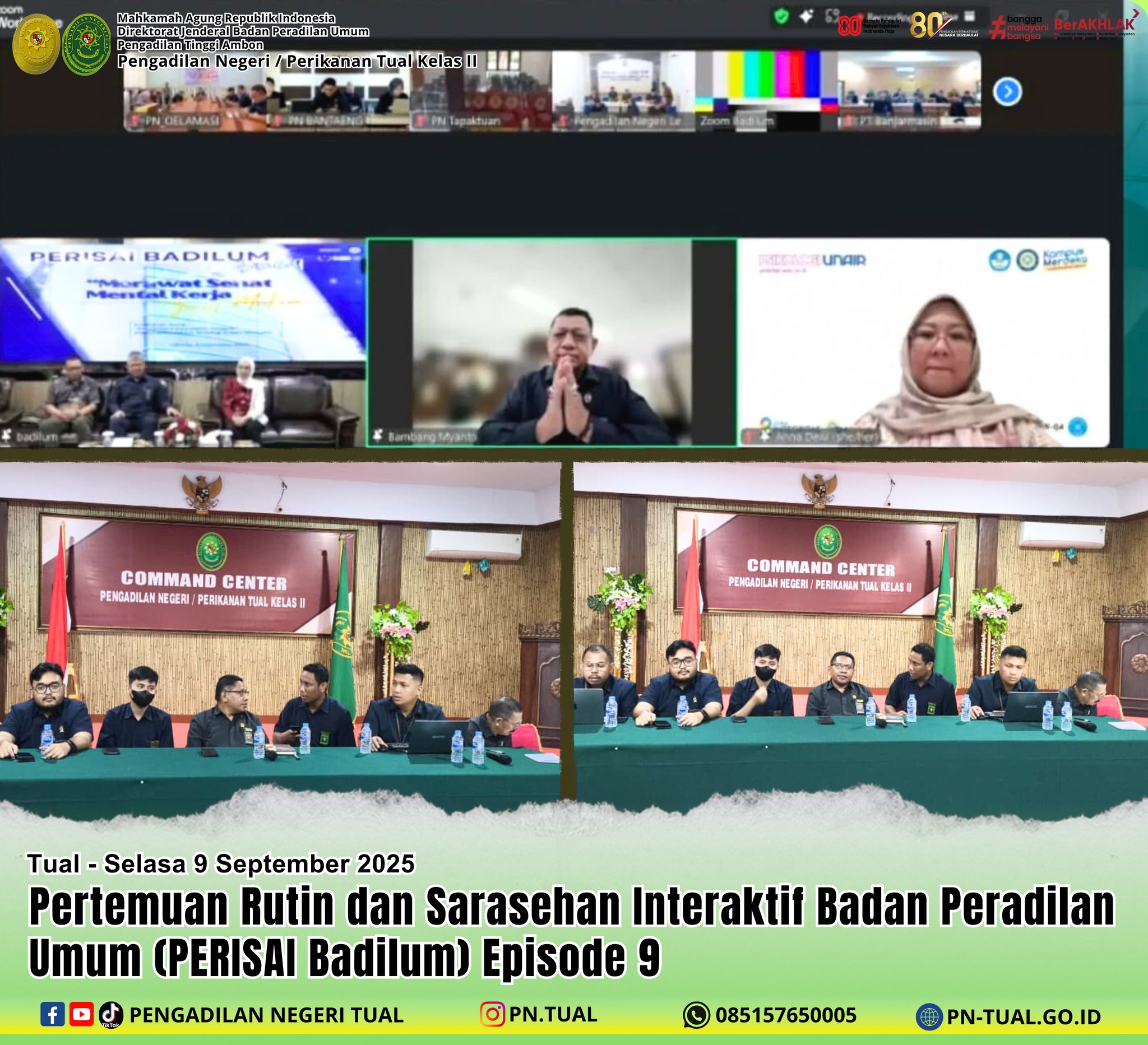 Pertemuan Rutin dan Sarasehan Interaktif Badan Peradilan Umum Perisai Badilum Episode ke 9